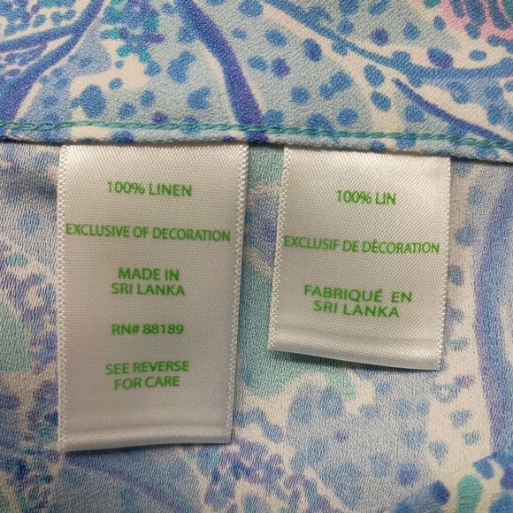 Lilly Pulitzer Capri Pants Womens 4 Multicolor Floral Straight Leg Beach Cruise - Picture 5 of 6